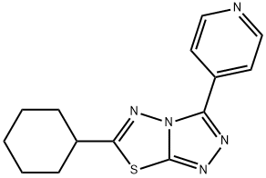 6-cyclohexyl-3-(pyridin-4-yl)-[1,2,4]triazolo[3,4-b][1,3,4]thiadiazole Struktur