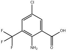 2-amino-5-chloro-3-(trifluoromethyl)benzoic acid Struktur