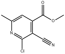 methyl 2-chloro-3-cyano-6-methylisonicotinate Struktur