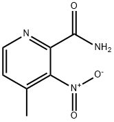 4-Methyl-3-nitro-pyridine-2-carboxylic acid amide Struktur