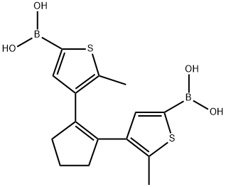 (4,4'-(cyclopent-1-ene-1,2-diyl)bis(5-methylthiophene-4,2-diyl))diboronic acid Struktur