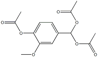 Methanediol,1-[4-(acetyloxy)-3-methoxyphenyl]-, 1,1-diacetate Struktur