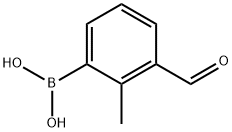 3-Formyl-2-methylphenylboronic acid Struktur