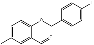 2-(4-Fluoro-benzyloxy)-5-methyl-benzaldehyde Struktur