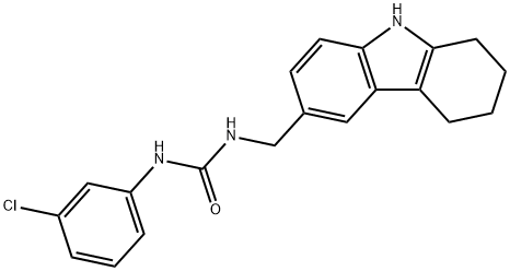 1-(3-chlorophenyl)-3-((2,3,4,9-tetrahydro-1H-carbazol-6-yl)methyl)urea Struktur