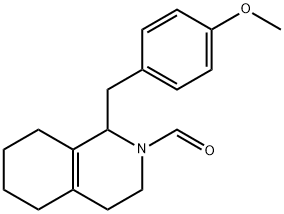 2-Formyl-1-[(4-methoxyphenyl)methyl]-1,2,3,4,5,6,7,8-octahydroispquinoline Struktur