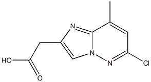 Imidazo[1,2-b]pyridazine-2-acetic acid, 6-chloro-8-methyl- Struktur