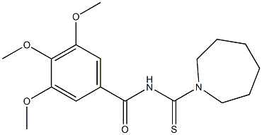 N-(1-azepanylcarbonothioyl)-3,4,5-trimethoxybenzamide Struktur