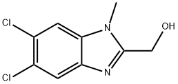 (5,6-dichloro-1-methyl-1H-benzimidazol-2-yl)-methanol Struktur