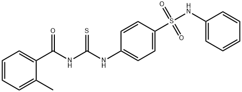 N-({[4-(anilinosulfonyl)phenyl]amino}carbonothioyl)-2-methylbenzamide Struktur