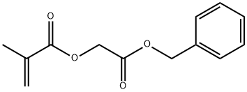 2-Propenoic acid, 2-methyl-, 2-oxo-2-(phenylmethoxy)ethyl ester Struktur