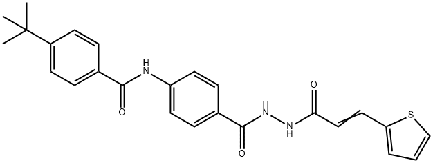 4-tert-butyl-N-[4-({2-[3-(2-thienyl)acryloyl]hydrazino}carbonyl)phenyl]benzamide Struktur