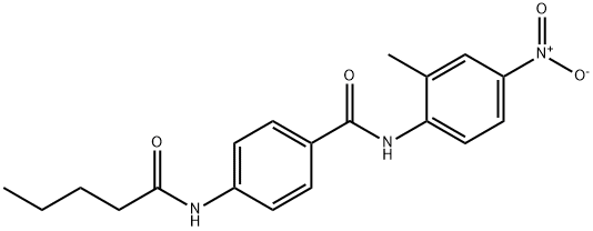 N-(2-methyl-4-nitrophenyl)-4-(pentanoylamino)benzamide Struktur