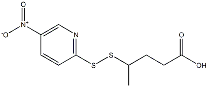 Pentanoic acid, 4-[(5-nitro-2-pyridinyl)dithio]- Struktur