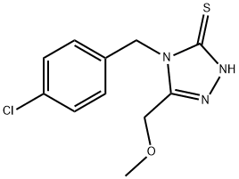 4-[(4-chlorophenyl)methyl]-3-(methoxymethyl)-1H-1,2,4-triazole-5-thione Struktur