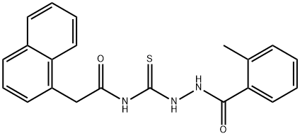 N-{[2-(2-methylbenzoyl)hydrazino]carbonothioyl}-2-(1-naphthyl)acetamide Struktur