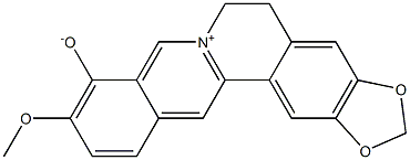 Benzo[g]-1,3-benzodioxolo[5,6-a]quinolizinium,5,6-dihydro-9-hydroxy-10-methoxy-, inner salt