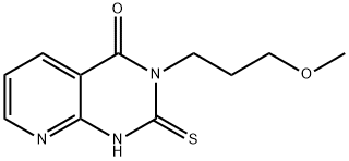 3-(3-methoxypropyl)-2-thioxo-2,3-dihydropyrido[2,3-d]pyrimidin-4(1H)-one Struktur