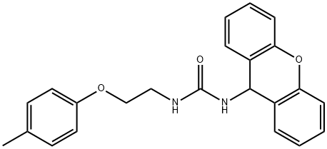 1-[2-(4-methylphenoxy)ethyl]-3-(9H-xanthen-9-yl)urea Struktur