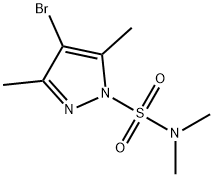 4-bromo-N,N,3,5-tetramethyl-1H-pyrazole-1-sulfonamide Struktur