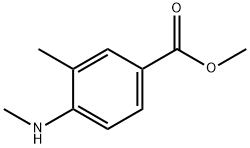 3-Methyl-4-methylamino-benzoic acid methyl ester Struktur