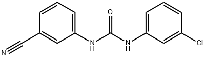 1-(3-chlorophenyl)-3-(3-cyanophenyl)urea Struktur