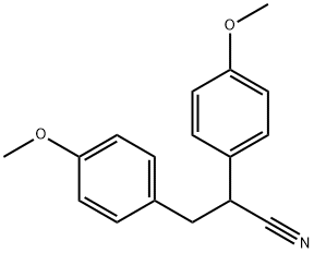 2,3-Bis(4-methoxyphenyl)propanenitrile Struktur