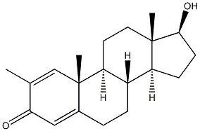 Androsta-1,4-dien-3-one,17-hydroxy-2-methyl-, (17b)- (9CI) Struktur