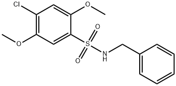 N-benzyl-4-chloro-2,5-dimethoxybenzenesulfonamide Struktur