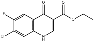 ethyl 7-chloro-6-fluoro-4-oxo-1,4-dihydroquinoline-3-carboxylate Struktur