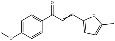 (2E)-1-(4-methoxyphenyl)-3-(5-methylfuran-2-yl)prop-2-en-1-one Struktur