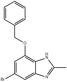 1H-Benzimidazole, 6-bromo-2-methyl-4-(phenylmethoxy)- Struktur