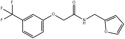 N-(furan-2-ylmethyl)-2-[3-(trifluoromethyl)phenoxy]acetamide Struktur