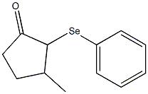 Cyclopentanone, 3-methyl-2-(phenylseleno)- Struktur