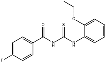 N-{[(2-ethoxyphenyl)amino]carbonothioyl}-4-fluorobenzamide Struktur