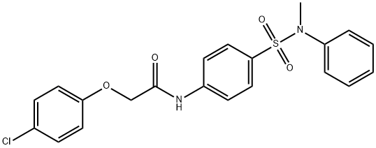 2-(4-chlorophenoxy)-N-(4-{[methyl(phenyl)amino]sulfonyl}phenyl)acetamide Struktur