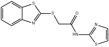 2-(benzo[d]thiazol-2-ylthio)-N-(thiazol-2-yl)acetamide Struktur