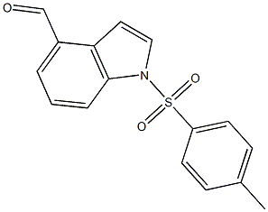 1H-Indole-4-carboxaldehyde, 1-[(4-methylphenyl)sulfonyl]- Struktur