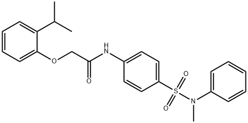 N-[4-[methyl(phenyl)sulfamoyl]phenyl]-2-(2-propan-2-ylphenoxy)acetamide Struktur