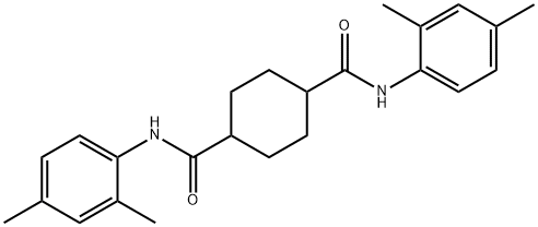 N,N'-bis(2,4-dimethylphenyl)-1,4-cyclohexanedicarboxamide Struktur