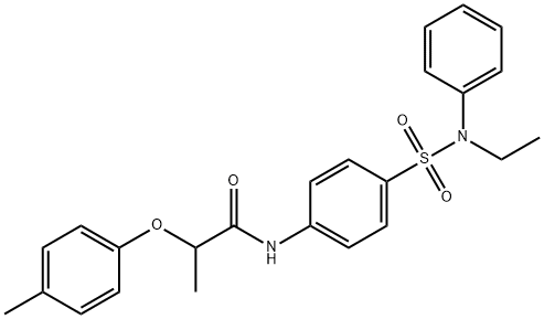 N-(4-{[ethyl(phenyl)amino]sulfonyl}phenyl)-2-(4-methylphenoxy)propanamide Struktur