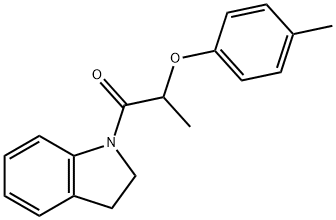 1-[2-(4-methylphenoxy)propanoyl]indoline Struktur