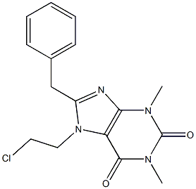 7-(2-Chloro ethyl)-8-Benzyl Theophylline Struktur