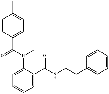 2-[methyl(4-methylbenzoyl)amino]-N-(2-phenylethyl)benzamide Struktur