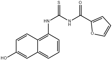 N-[(6-Hydroxy-1-naphthyl)carbamothioyl]-2-furamide Struktur