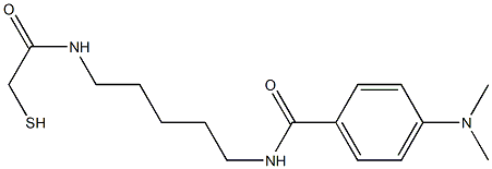 Benzamide, 4-(dimethylamino)-N-[5-[(mercaptoacetyl)amino]pentyl]- Struktur