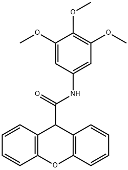 N-(3,4,5-trimethoxyphenyl)-9H-xanthene-9-carboxamide Struktur