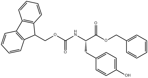 L-Tyrosine, N-[(9H-fluoren-9-ylmethoxy)carbonyl]-, phenylmethyl ester Struktur