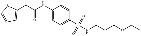 N-{4-[(3-ethoxypropyl)sulfamoyl]phenyl}-2-(thiophen-2-yl)acetamide Struktur