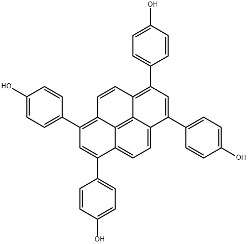 1,3,6,8-Tetra(4-hydroxyphenyl)pyrene Struktur